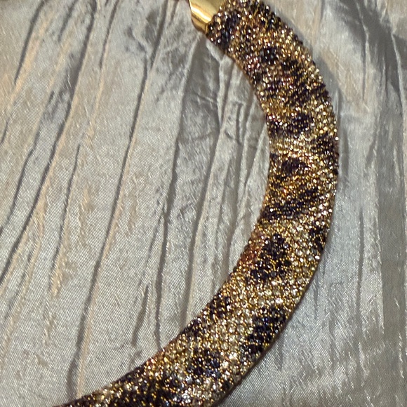 Leopard Print Bling Gold and Black Jewelry Set - Picture 5 of 14